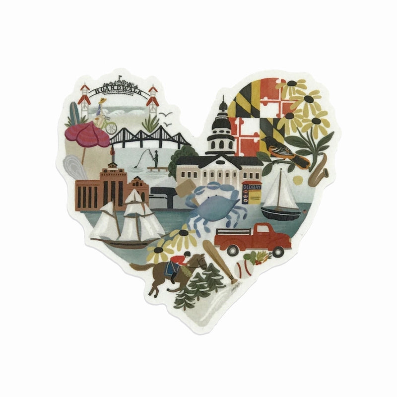 Maryland Heart Sticker