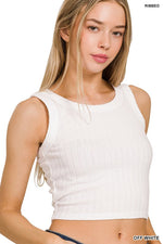 Rebecca Ribbed Cropped Tank Top