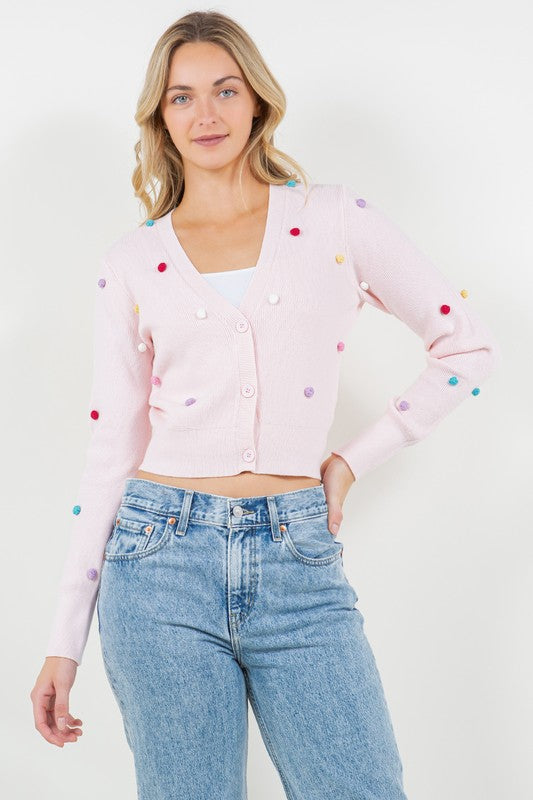 Pom Pom Cardigan