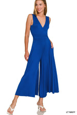 Alicia V-Neck Sleeveless Jumpsuit