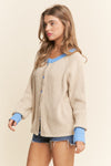 Rita Sky Button Cardigan