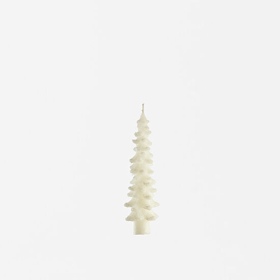 7" White Tree Taper Candle