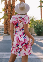 Reese Floral Mini Wrap Dress