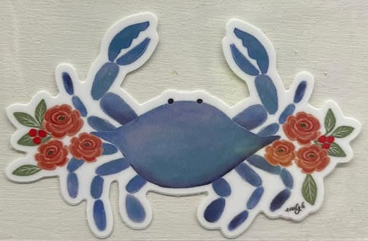 Watercolor Crab Sticker